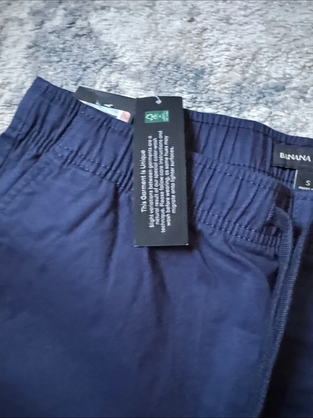Banana Republic Navy Elastic-Waist Men's Hybrid Shorts